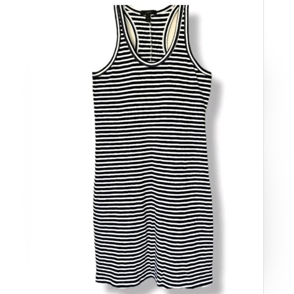J Crew Racerback Striped Tank Dress Size XS 100% Cotton Summer Casual Easy